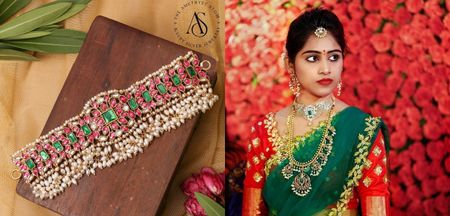 Chokers And How To Style Them With Kanjeevarams and Lehenga Sarees