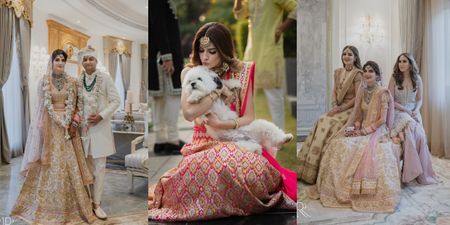 Intimate Wedding At The Bride's Home With Some Stunning Bridal Outfits