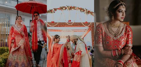 Gorgeous Wedding In The Hills With A Stunning Bridal Lehenga In Silk