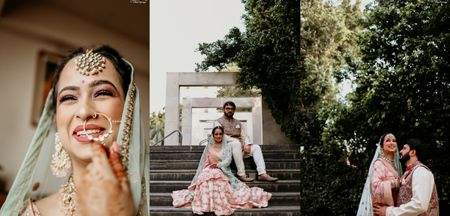 Intimate Delhi Wedding With A Bride Shining In Pastels