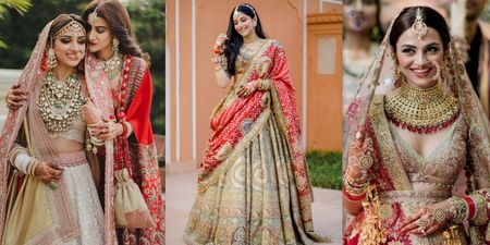 These Brides Had Hints Of Red In Their Lehengas Without Wearing A Red Lehenga