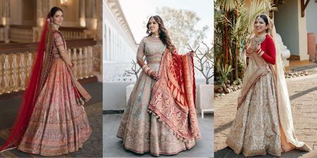 These Brides Had Hints Of Red In Their Lehengas Without Wearing A Red Lehenga