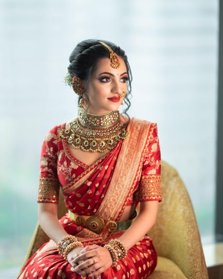 1 Red Kanjeevaram - 15+ Unique Bridal Looks