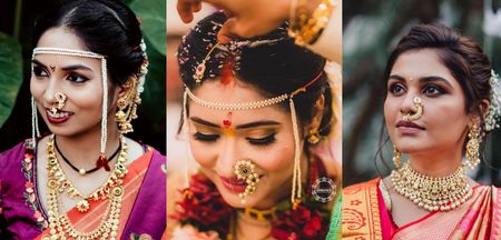 The Most Stunning Nath Designs We Spotted On Maharashtrian Brides!