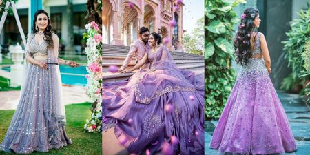 Prettiest Lavender Lehengas We Spotted On Real Brides