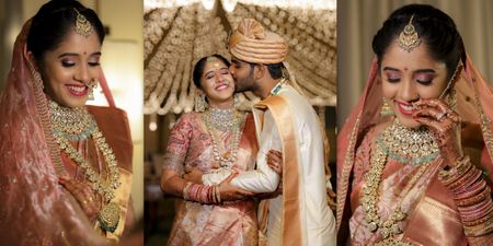 Typical Hyderabad Wedding With A Bride Who Wore Sarees In The Most Sought-After Hues!