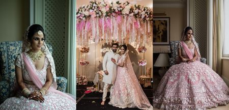 Glam Singapore Wedding Where The Bride Wore A Lehenga With A Trail