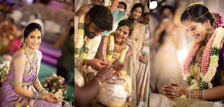 Elegant Hyderabad Wedding With A Lavender Bridal Kanjeevaram