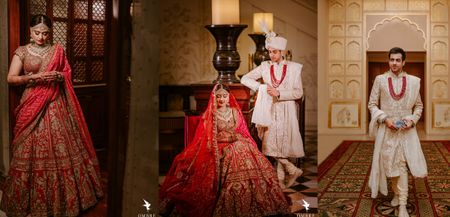 Glam Jaipur Wedding With A Traditional Bridal Lehenga