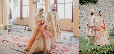 Minimalist Anand Karaj In The Hills With Coordinated Couple Outfits