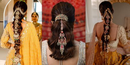 Current Fixation: Glimmering Chand Chotis For A Chic Bridal Hairstyle
