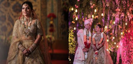 A Splendid Delhi Wedding With An Earthy Toned Bridal Lehenga
