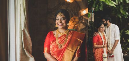 Minimal Mumbai Wedding With A Classic Silk Bridal Saree