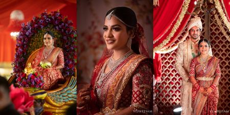 Grand Hyderabad Wedding With A Bride In Bespoke Outfits