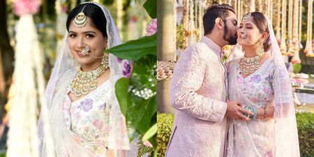 Glam Chandigarh Wedding With Bridal Outfits That Spelled Modernity