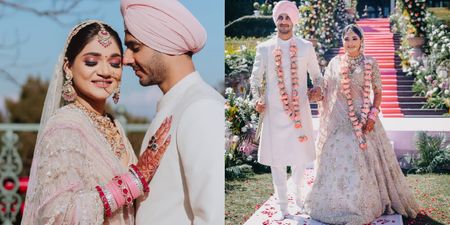 Intimate Mussoorie Wedding With A Pretty Pastel Lehenga Designed By The Bride Herself!