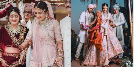 Cute Bridal Entry, Enamelled Jewels & An Enamoured Couple-All In This Mumbai Wedding