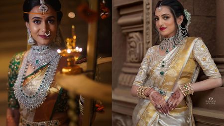 Best Bridal Looks With Diamond And Emerald Jewellery