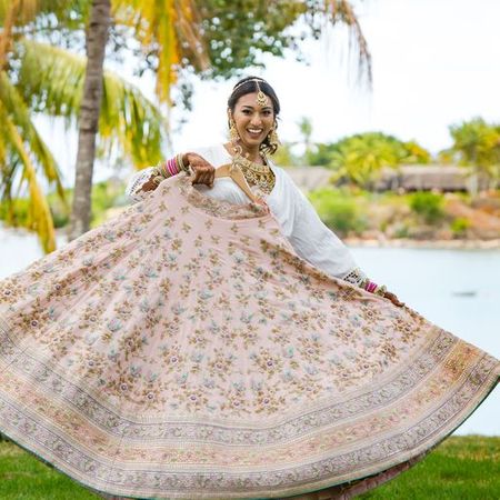 A Fairytale Mauritius Wedding With The Prettiest Pastel Lehengas