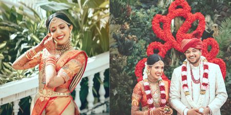 Elegant Outdoor Bangalore Wedding With Pretty South-Indian Bridal Looks
