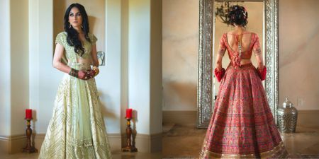 Elegant Wedding With A Bride Who Wore Two Unusually Pretty Lehengas