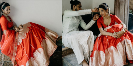 This Bride Wore A Vintage Lehenga With No Embroidery And Stunned At Her Wedding!
