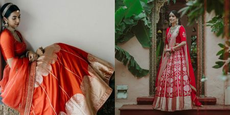 These Brides Chose Handloom Silk Lehenga With No Embroidery!
