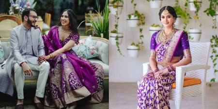 Stunning Aubergine Outfits We Spotted South Indian Brides In!