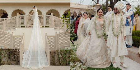 A Minimalist Offbeat Wedding With Beautiful Bespoke Bridal Outfits