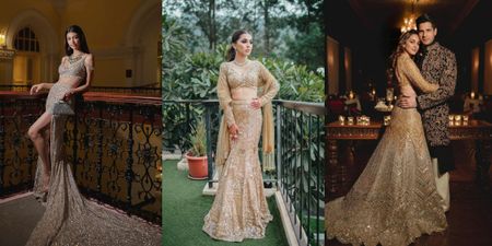 Brides Who Rocked All-Gold Sangeet Outfits Like Kiara Advani