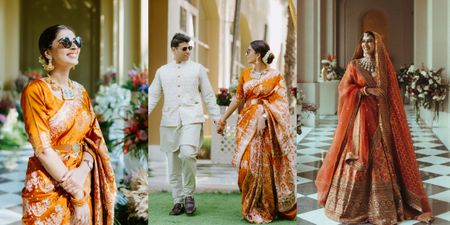 Gorgeous Delhi Wedding With A Pop Of Tangerine!