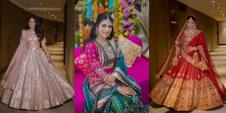 This Glitzy Gurgaon Wedding Had Some Statement Bridal Outfits
