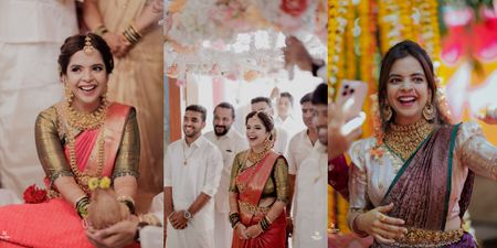 Vibrant Kannada Wedding With Some Pretty Blouse Inspiration