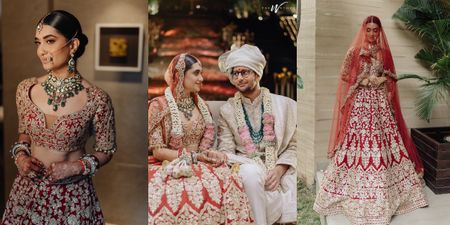 Alluring Wedding Amidst The Aravallis With A Timeless Bride In Red