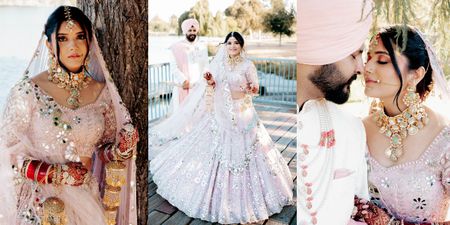 Intimate Anand Karaj With The Bride In A Mirrorwork Lehenga