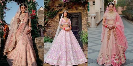 30+ Different Shades Of Pink We Spotted In Bridal Lehengas!