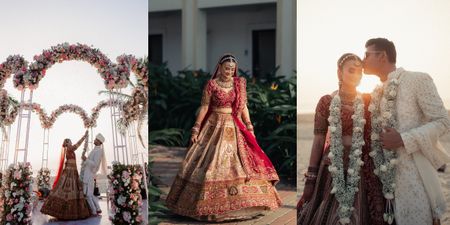 Breezy Goa Wedding With A Traditional Touch & Sunset Pheras!
