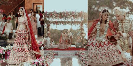Chic Goa Wedding With A Modern Bride In Red!