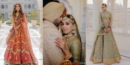 Regal Jaipur Anand Karaj With The Bride In The Most Stunning Seafoam Lehenga