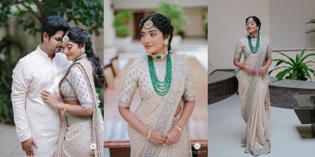 Home Engagement In Hyderabad With A Beautifully Styled Bride