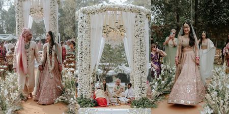 A Fairytale Winter Wedding In Delhi With English Charm & A Dusty Rose Lehenga!
