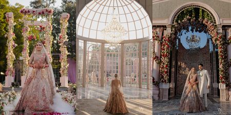 A Winter Delhi Wedding That Served Golden Hour Magic & Floral Goals!