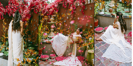 This Bride Skipped The Yellow Haldi And Channelled Her Inner Shakuntala Instead!