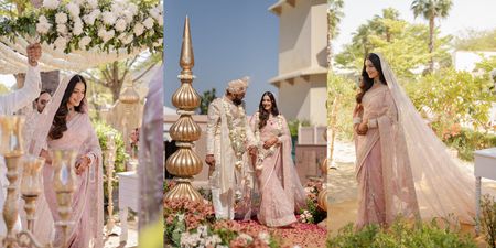 A Jaipur Wedding Where The Bride Stole The Spotlight With A Phera Saree She Designed Herself!