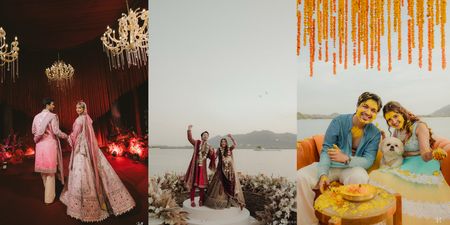 An Udaipur Wedding Which Had A Nikaah, Hindu Pheras & A White-Wedding-Themed Cocktail!