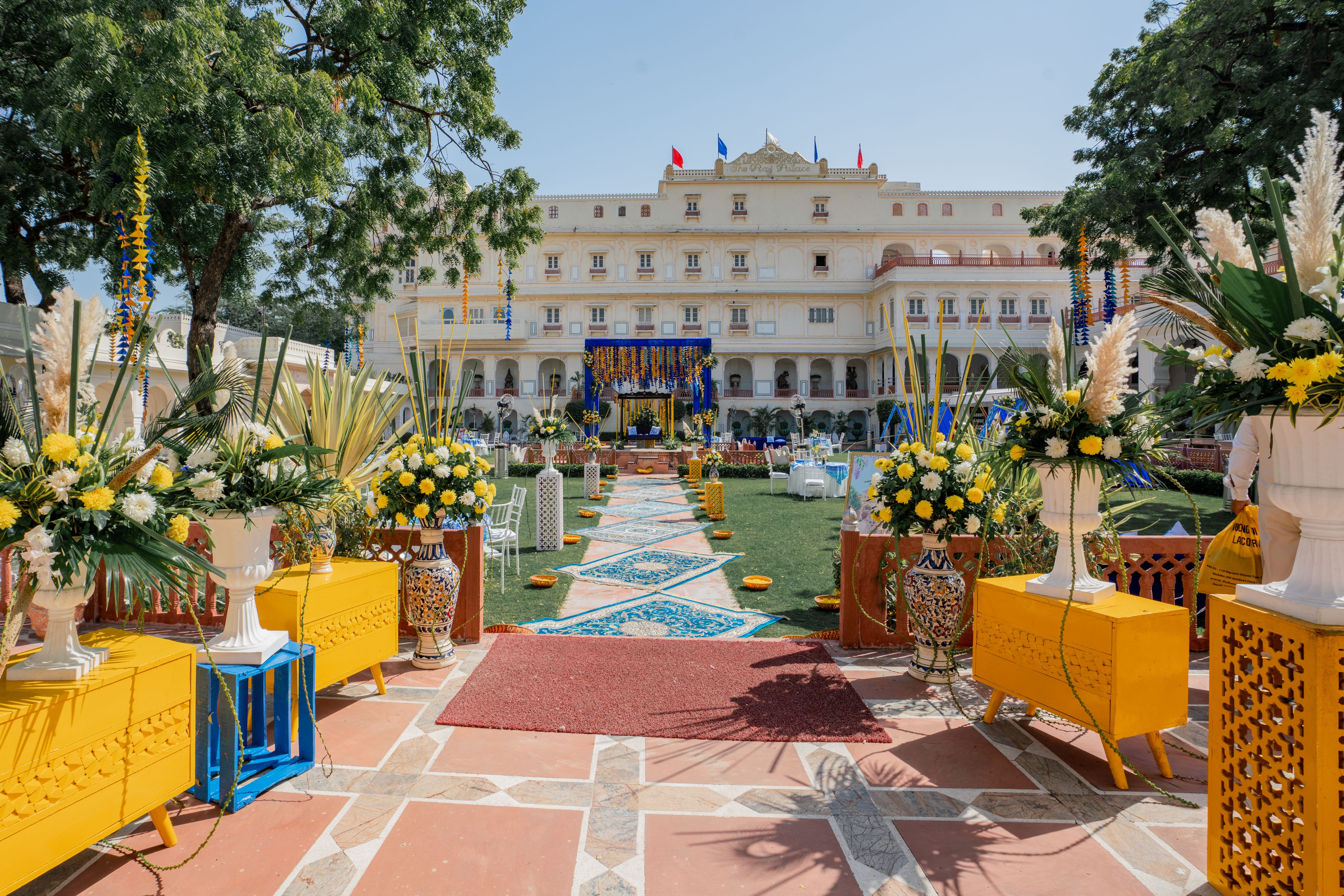 Jaipur-inspired destination wedding setting