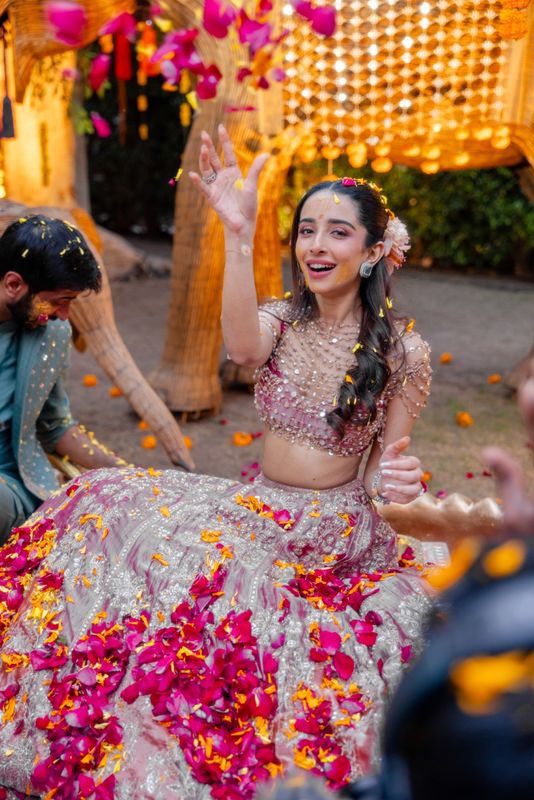 Bride photographed during an Indian wedding