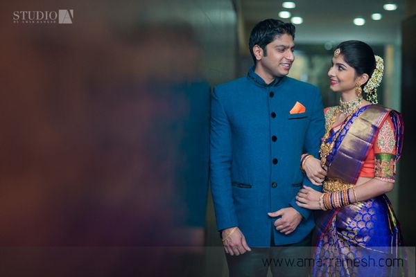 matching blazer for blue saree