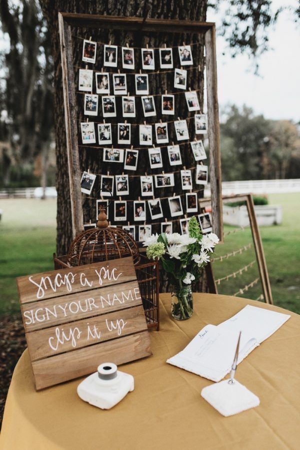 polaroid wedding booth