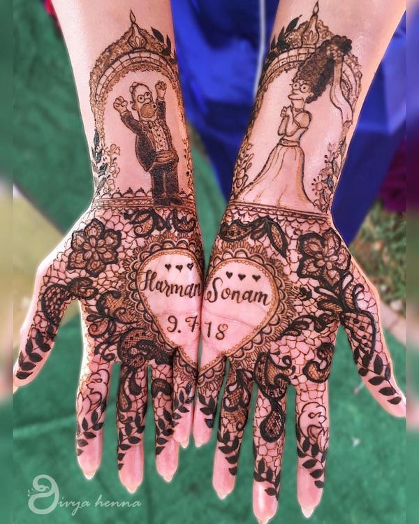 Rousnni Mehndi Designs - Your Husband's Name In Bridal Mehendi | Facebook